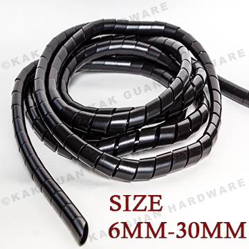 BEISIT BLACK/WHITE SPIRAL WRAPPING BAND (SIZE 6MM - 25MM)