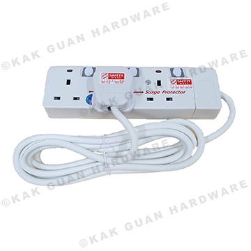 PSE 6123-3M 3WAY 3M EXTENSION SOCKET WITH SURGE PROTECTOR