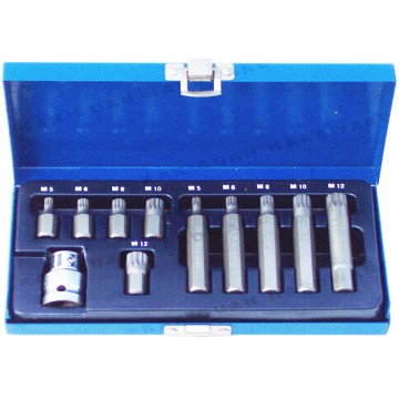 ALI 506-01101 11PCS PROFESSIONAL QUALITY MULTI-SPLINE BIT SET