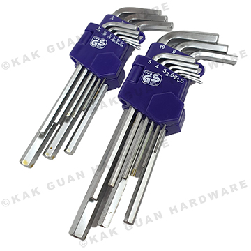 9PCS LONG HEX KEY WRENCH SET