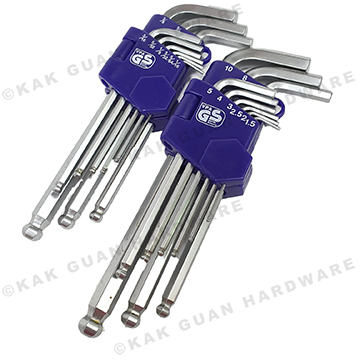 9PCS LONG BALL POINT HEX KEY WRENCH SET