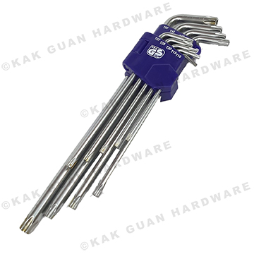 9PCS EXTRA LONG TAMPER STAR KEY WRENCH SET