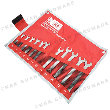 SOLID 12PCS COMBINATION SPANNER SET (SIZE 6-17MM)