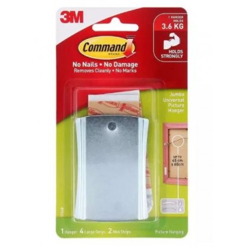3M COMMAND 17048 METAL JUMBO UNIVERSAL PICTURE HANGER