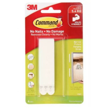 3M COMMAND 17207 NARROW PICTURE HANDING STRIPS