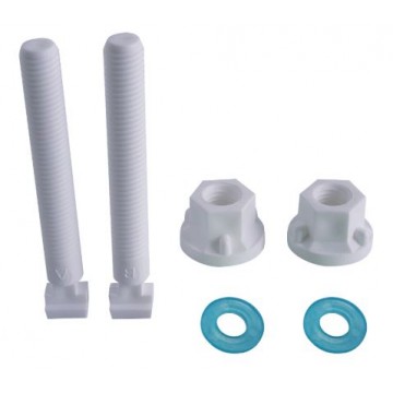 SHOWY 2584-211 UK ULTRA-DELUXE TOILET SEAT BOLT & NUT (WHITE)