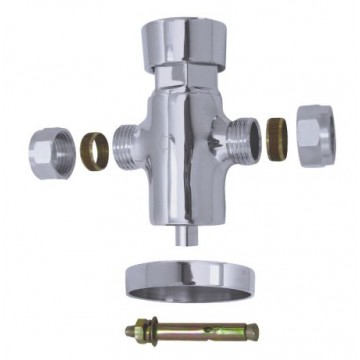 SHOWY 2689 SELF-CLOSING SHOWER STOP COCK + RING/NUT
