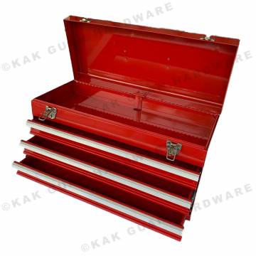 MB-530-3 RED METAL TOOL BOX WITH 3 LAYER DRAWERS