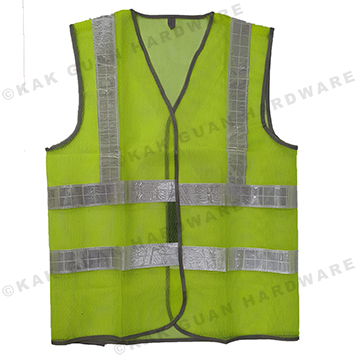 HS729 SAFETY VEST G & W REFLECTIVE CROSS