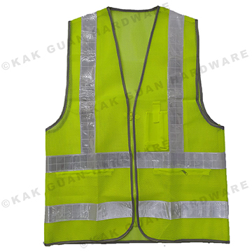 HS759 SAFETY VEST G & W REFLECTIVE POCKET